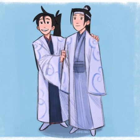 Baby WangXian artwork inspired by While They Were Sleeping